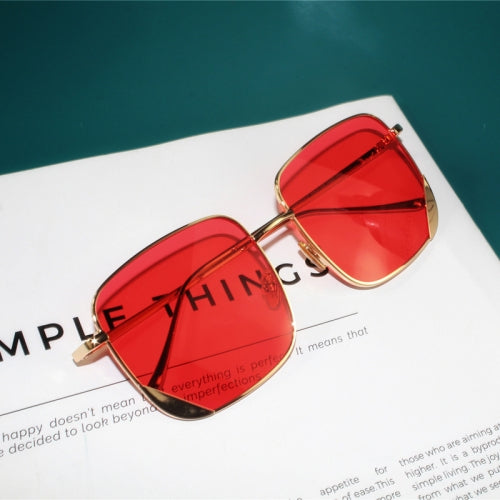 7294 UV Protection Radiation Protection Macarons Square Frame Sunglasses (Sleeve Red)