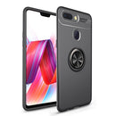 Shockproof TPU Case for OPPO R15, with Holder (Black)