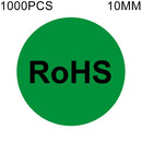 1000 PCS Round Shape Self-adhesive RoHS Sticker RoHS Label, Diameter: 10mm