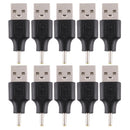 10 PCS 2.5 x 0.7mm Male to USB 2.0 Male DC Power Plug Connector