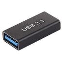 Type-C / USB-C Female to USB 3.0 Female Aluminium Alloy Adapter (Black)