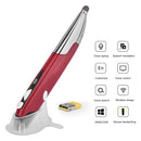 PR-06S 4-keys Smart Wireless Optical Mouse with Stylus Pen Function, Support Voice Operation / Translation (Red)