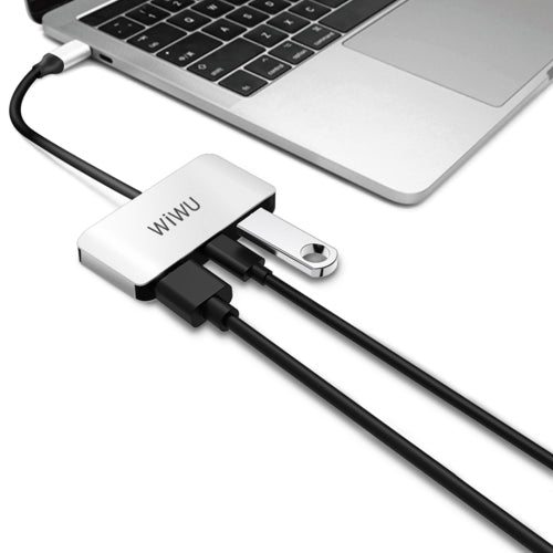 WIWU C2H Type-C Hub 3 in 1 USB-C / Type-C Multifunctional Extension HUB Adapter