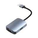 3 in 1 Multi-function USB to HDMI + VGA HUB Expansion Dock