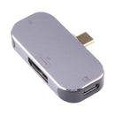 3 in 1 USB-C / Type-C Male to Dual USB-C / Type-C + DP Female Adapter