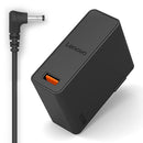 Lenovo 65W Portable Thin Round Port Power Adapter for Lenovo Laptop (Black)
