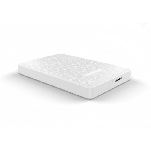 SATA 2.5 inch USB 3.0 Interface Ice Crack Texture HDD Enclosure, The Maximum Support Capacity: 2TB(White)