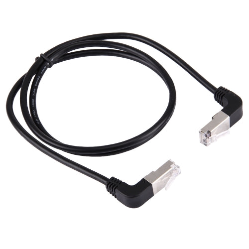 1m RJ45 Male Bent Upward to RJ45 Male Bent Upward Network LAN Cable