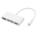 75215 5 in 1 8 Pin to HDMI + SD Card Slot + TF Card Slot + USB + 8 Pin Charging Port HD Video Converter