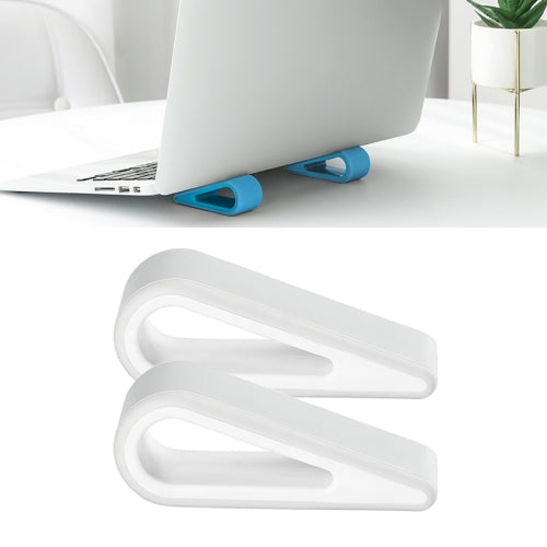 2 PCS Simple Notebook Computer Bracket Adjustable Height Increase Heat Dissipation Base Pad Holder (White)