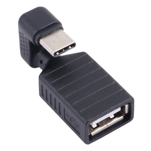 USB-C / Type-C Male to USB 2.0 Female U-shaped Elbow OTG Adapter