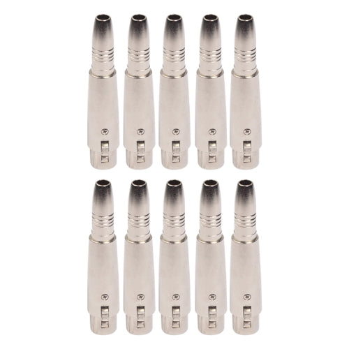 10 PCS LZ1163-1 6.35mm XRL Female to Female Audio Adapter