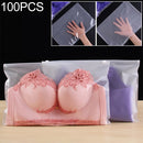 100 PCS Transparent + Matte plastic Sealed Bag PE Zip Lock Underwear Packaging Bag, Size: 33x21cm