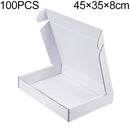 100 PCS Shipping Box Clothing Packaging Box, Color: White, Size: 45x35x8cm