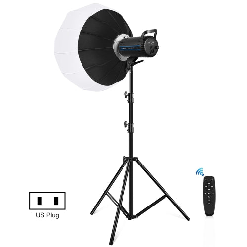 PULUZ 150W 5600K Studio Video Light + 2.8m Light Holder + 65cm Foldable Lantern Softbox Photography Kit(US Plug)