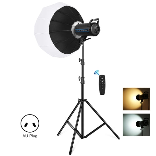 PULUZ 150W 3200K-5600K Studio Video Light + 2.8m Light Holder + 65cm Foldable Lantern Softbox Photography Kit(AU Plug)