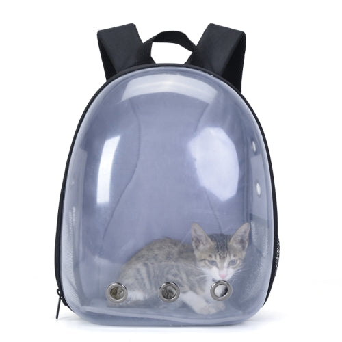 OSOCE C06 Portable Transparent Cover Breathable Pet Carrier Backpack, Size: 31 x 23 x 43cm(Black)