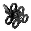 PULUZ Triple Ball Clamp Close Hole Diving Camera Bracket CNC Aluminum Spring Flashlight Clamp for Diving Underwater Photography System(Black)