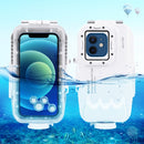 PULUZ 40m/130ft Waterproof Diving Case for iPhone 13 mini / 12 mini, Photo Video Taking Underwater Housing Cover(White)