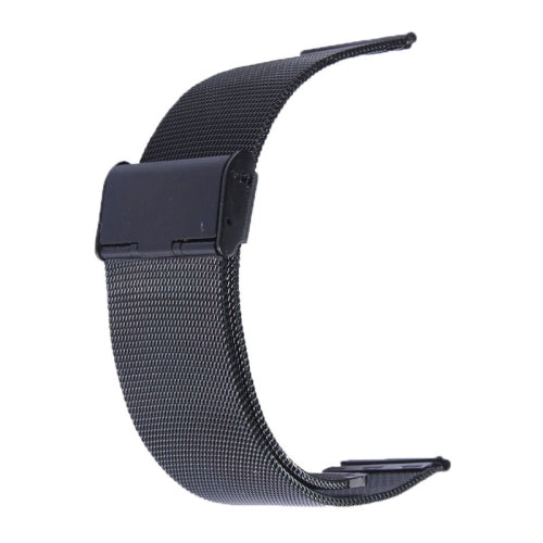 For Apple Watch 38mm Milanese Classic Buckle Stainless Steel Watchband Replacement, Only Used in Conjunction with Connectors ( S-AW-3291 ) ( Black )