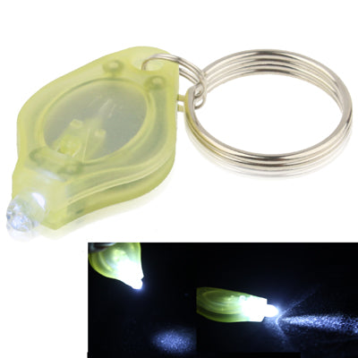 Mini LED Flashlight, White Light, Keychain Function, On/Off Switch & Pressure Switch(Yellow)