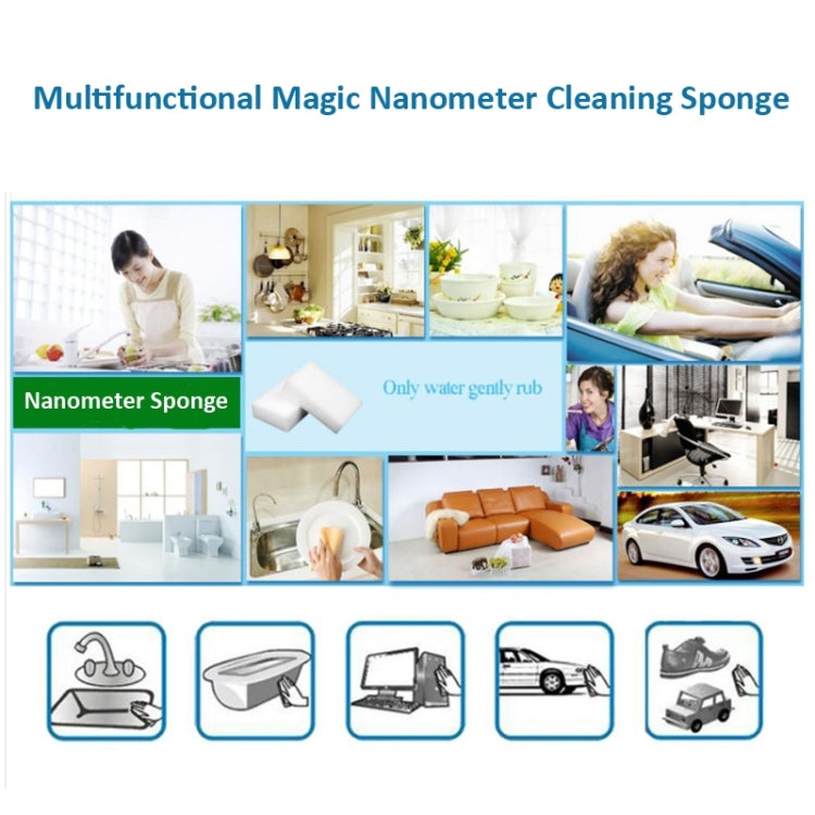 10 PCS Magic Nanometer Cleaning Sponge with Strong Decontamination  Size: 10cm x 6cm x 2cm