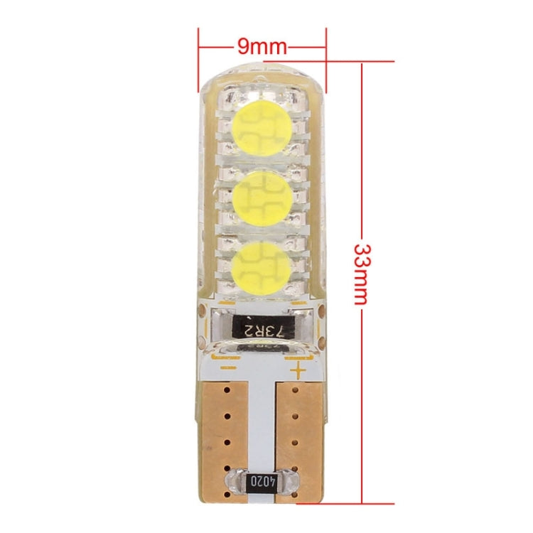 10 PCS T10 3W 300LM Silicone 6 LED SMD 5050 Car Clearance Lights Lamp  DC 12V