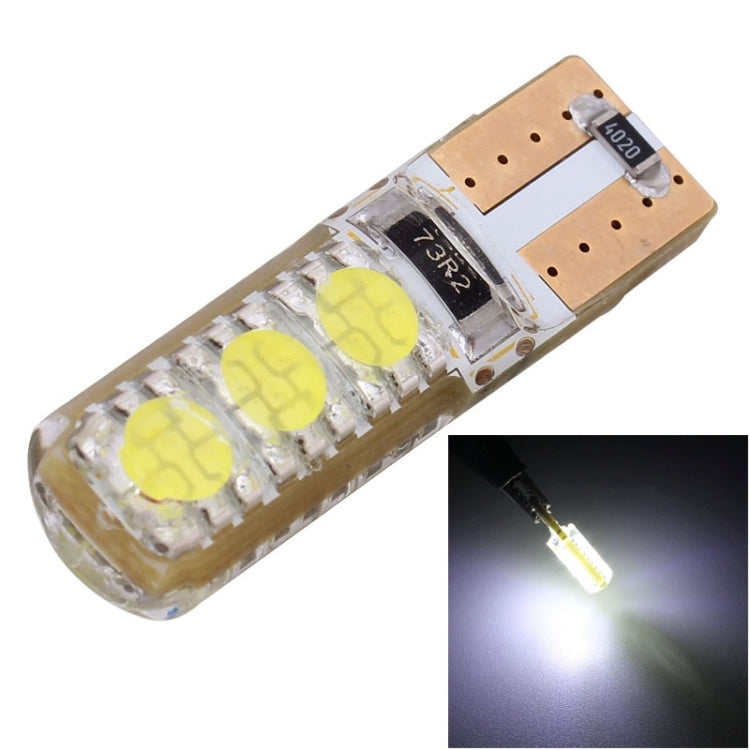 10 PCS T10 3W 300LM Silicone 6 LED SMD 5050 Car Clearance Lights Lamp  DC 12V