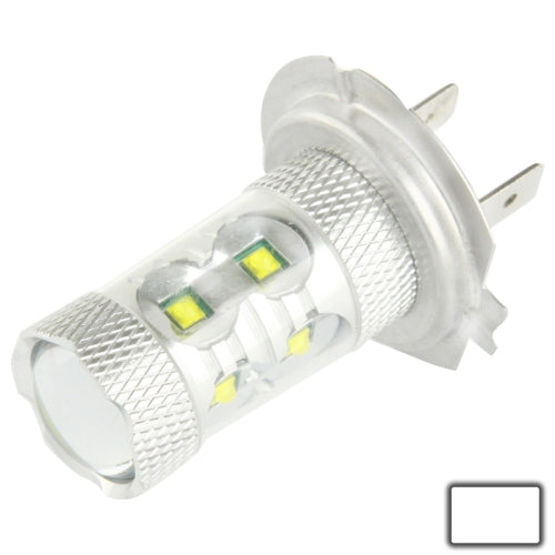 H7 60W White 12 CREE LED Fog Light for Vehicles, DC 12-30V