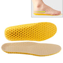 1 Pair Sports Shock Absorption Breathable Soft Thick Sweat Absorbent Insoles for Men / Women, Size: S(35-41 Yards)(Yellow)