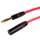 3.5mm Gold Plated Male to Female Jack Earphone Extender Cable, Length: 1.2m