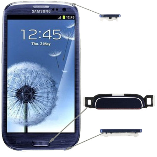 High Qualiay Home Key + Power key + Volume key for Galaxy SIII / i9300(Dark Blue)