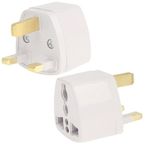 [HK Warehouse] Travel Power Adapter Plug Adapter with UK Socket Plug(White)