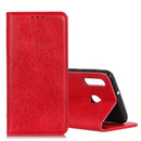 Magnetic Retro Crazy Horse Texture Horizontal Flip Leather Case for Galaxy A20, with Holder & Card Slots & Photo Frame(Red)