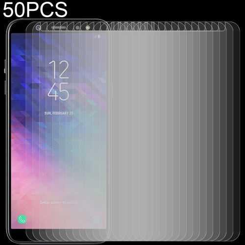50 PCS 0.26mm 9H 2.5D Tempered Glass Film for Galaxy A6 (2018)