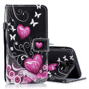 Peach Heart Pattern Horizontal Flip Leather Case for Galaxy J6 (2018), with Holder & Card Slots & Wallet