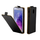 Business Style Vertical Flip TPU Leather Case for Galaxy J3 (2018) / J4 (2018) US Version / J3 Star, with Card Slot(Black)