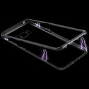 Magnetic Metal Frame Tempered Glass Case for Galaxy S8(Black)