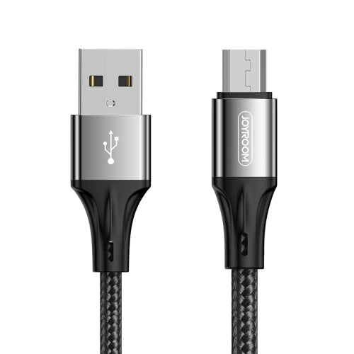 JOYROOM S-0230N1 N1 Series 0.2m 3A USB to Micro USB Data Sync Charge Cable(Black)
