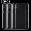 50 PCS 0.75mm Ultrathin Transparent TPU Soft Protective Case for Samsung Galaxy A6S