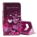 Letter and Heart Pattern Horizontal Flip Leather Case for Galaxy S10e, with Holder & Card Slots & Wallet
