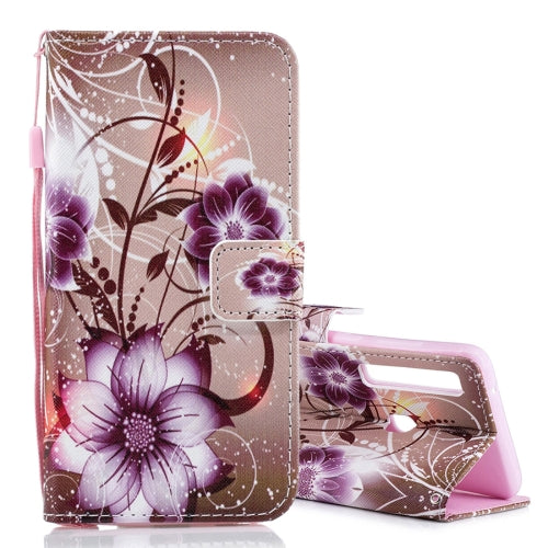 Lotus Pattern Horizontal Flip Leather Case for Galaxy A9 (2018) / A9s, with Holder & Card Slots & Wallet