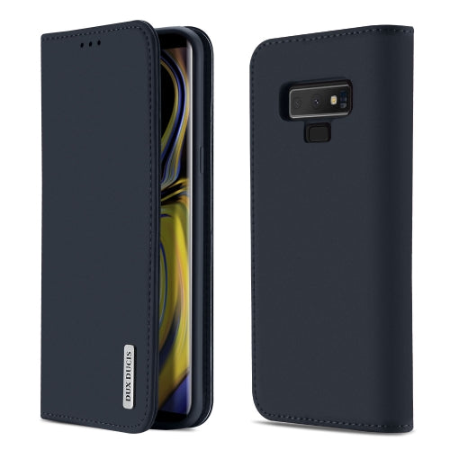 DUX DUCIS WISH Series TPU + PU + Leather Case for Galaxy Note9, with Card Slots & Wallet (Blue)