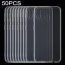 50 PCS 0.75mm Ultrathin Transparent TPU Soft Protective Case for Galaxy M20