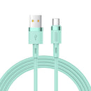 JOYROOM S-1224N2 1.2m 2.4A USB to USB-C / Type-C Silicone Data Sync Charge Cable (Green)