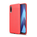 Litchi Texture TPU Shockproof Case for Galaxy A50 (Red)