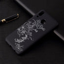 Lotus Pond Painted Pattern Soft TPU Case for Galaxy A40