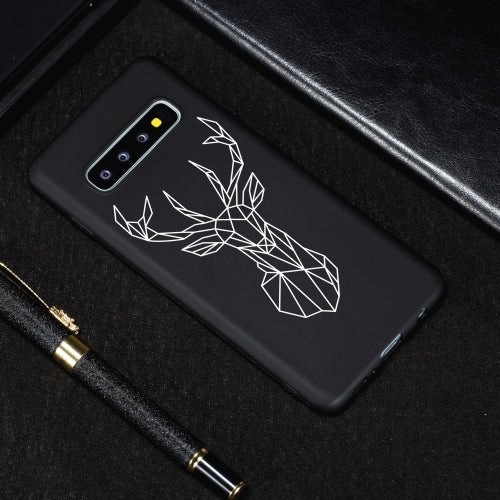 Elk Painted Pattern Soft TPU Case for Galaxy S10+