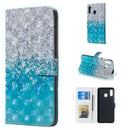 Sea and Sand Pattern 3D Horizontal Flip Leather Case for Galaxy A30, with Holder & Card Slots & Photo Frame & Wallet