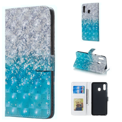 Sea and Sand Pattern 3D Horizontal Flip Leather Case for Galaxy A30, with Holder & Card Slots & Photo Frame & Wallet